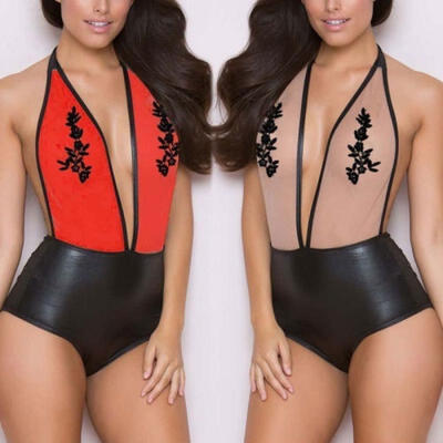 

Glamour Sexy Elegant Womens Sleeveless Bodysuit Lace Lingerie Leotard Top Backless Sleepwear Jumpsuit Hot Sale