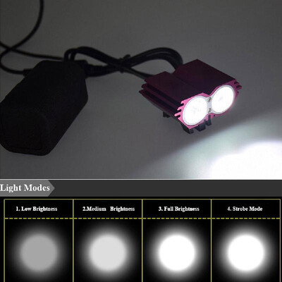 

New X2 bicycle light headlights double T6 glare mountain bike wholesale outdoor night riding USB owl 84V Black single head withou