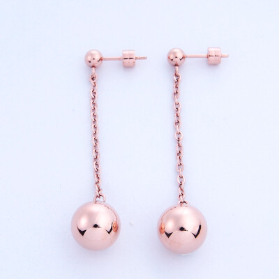 

Desijn Jean DIJUE Light steel beads long earrings women simple fashion 13903
