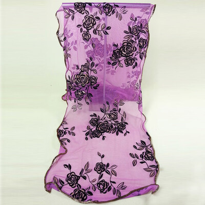 

Gobestart Women Lady Flower Printing Lace Scarf Long Soft Wrap Shawl Stole Pashmina