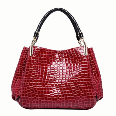 

Fashion Women Crocodiles Pattern Faux Leather Handbag Shoulder Bag Travel Tote