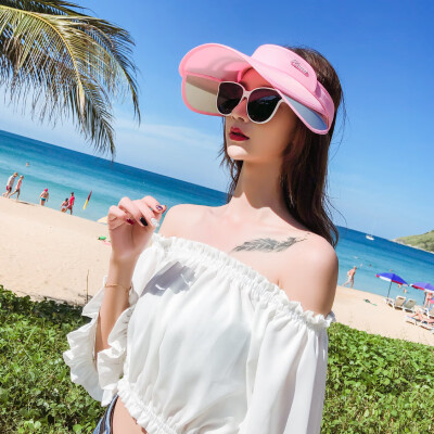 

Sunshade woman summer Korean version sunscreen face along the hat cycling empty top sun hat for a trip to the beach