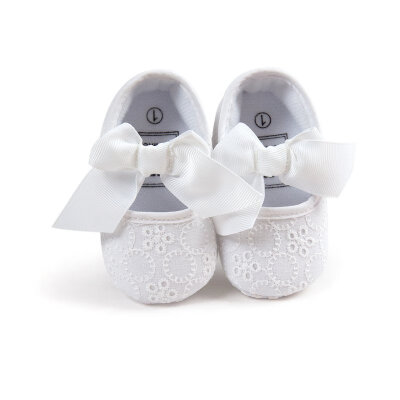 

Infantborn Baby Princess Shoes Lace Up Anti-slip Soft Bow Toldder Crib Shoes Sneakers Kids First Walker