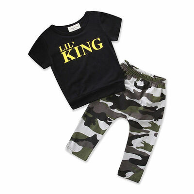 

2pcs Toddler Infant Kid Baby Boys Clothing T-shirt TopsPants Outfits Set 1-6T