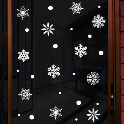 

JPGIF Snowflake Decor Christmas Wall Sticker Home DIY Decals For Door And Window