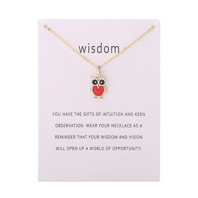 

Fashion Jewelry Hot Color Glaze Wisdom Owl Pendant Choker Necklace For Women Girl