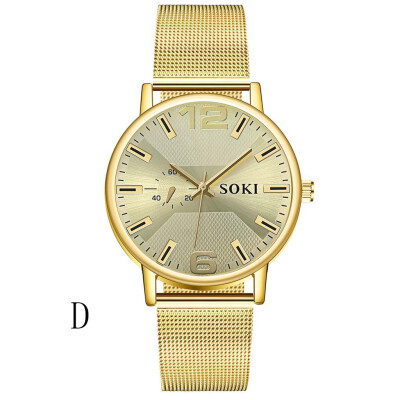 

Gobestart Mens Fashion Unobtrusive Business Simple Single-eye Personality Net Belt Watch