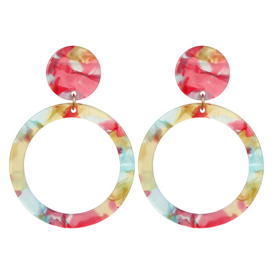 

Womens Earrings Fashion Korea Acrylic Leopard Pattern Bohemian Charm Geometric Drop Earrings for Girls Jewelry Gifts 2019 New