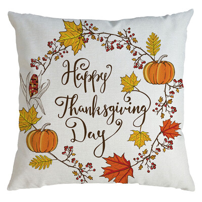 

〖Follure〗Thanksgiving Pillow Cover Pillowcases Decorative Home Decoration45x45cm