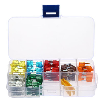 

120pcs Assortment Car Mini Fuse 5A 75A 10A 15A 20A 25A 30A Amp Zinc Auto Blade Type Fuses with Clip for Vehicle Boat Truck SUV