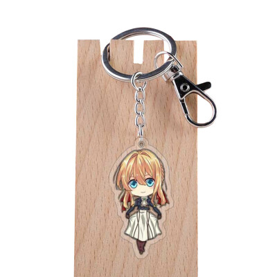 

Anime Violet Evergarden Acrylic Pendant Keychain Key Rings Phone Charm Cosplay