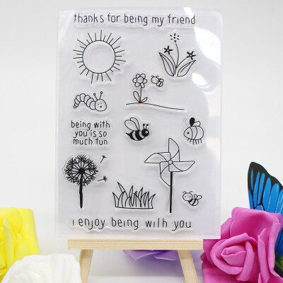 

Siaonvr Alphabet Transparent Silicone Clear Rubber Stamp Sheet Cling Scrapbooking DIY B