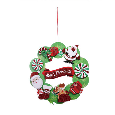 

Tailored 40 cm Christmas Holiday Paper Wreath Door Ornament Garland Decoration