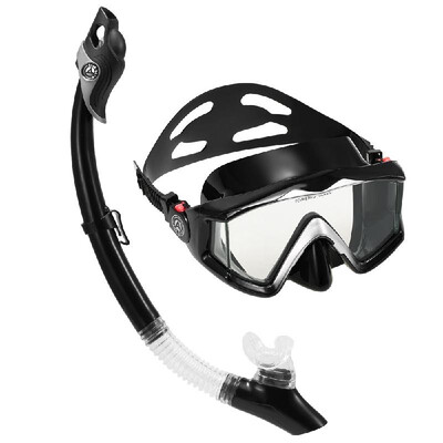 

Snorkeling Mask Snorkel Set Anti-fog Three-window Panoramic Swimming Diving Goggles with Easy Breath Dry Snorkel Tube