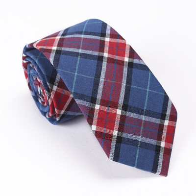 

Mens cotton striped plaid tie 51 cotton tie European&American casual tie cross-border wholesale one generation