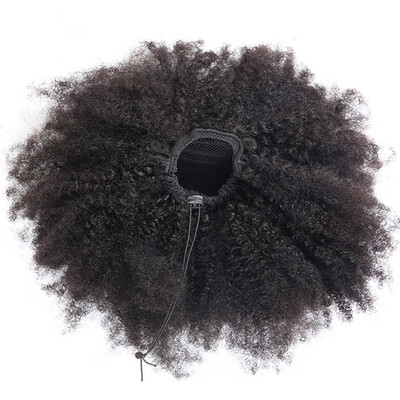 

Dolago Afro Kinky Curly Ponytail Peruvian Virgin Hair Pieces For Women Natural Black Clip In Ponytails Drawstring 100 Human Hair