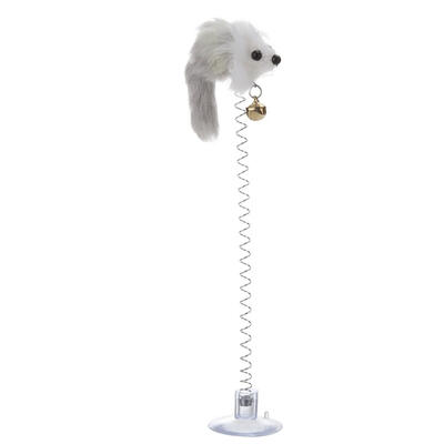 

Elastic Cat Toys Feather False Mouse Sucker Spring Cat Interactive Toys