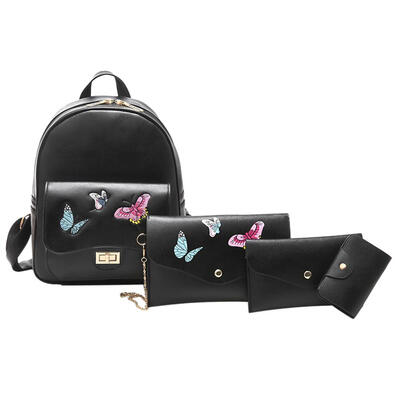 

4pcs 2017 Autumn Butterfly Backpack Fashion Girls School Bag Backpack