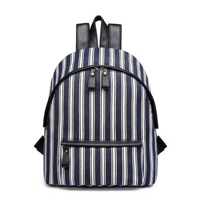 

Striped School Backpack Lightweight Travel Bag With Large Capacity For Men Women