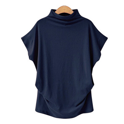 

Ladies Batwing Sleeve Baggy Oversized Loose Fit Turn up Women O Neck T-Shirt Top