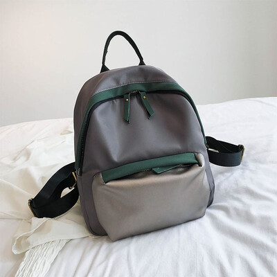 

Fashion Women Patchwork Leather Colorful Backpacks Zipper Package Shoulder Bags