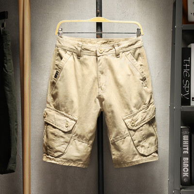 

Gobestart Mens Pocket Short Pants Casual Solid Color Straight Slim Fit Trousers Jeans