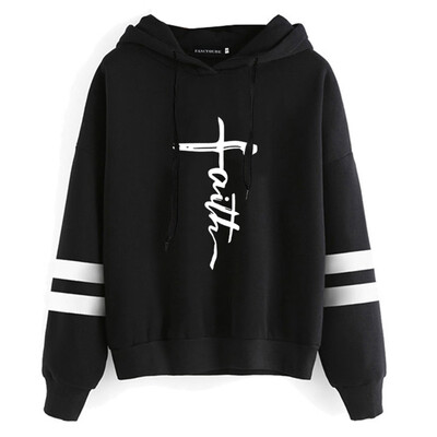 

goldstrings Womens Faith Printed Pullover Hoodies Long Sleeve Casual Drawstring Sweatshirts