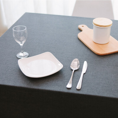 

Waterproof linen cotton&linen coffee restaurant table cloth cloth tea table plain solid color rectangle protection ironing tab