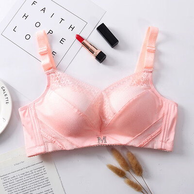 

LAXJOY Langyue underwear female thin section no steel ring underwear bra anti-light gathering adjustable bra LNWX189268 pink 38B