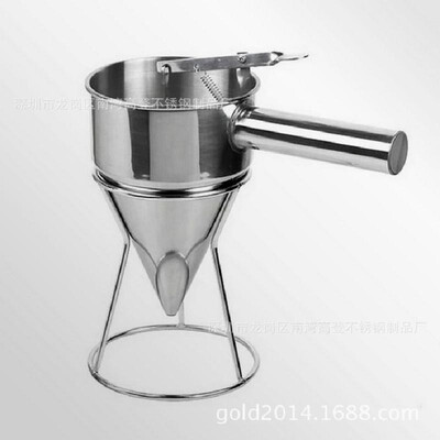 

Stainless steel conical frame funnel octopus pellets oil bucket with bracket syrup dispenser cake shop