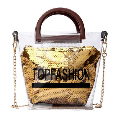 

Sequins Transparent Shoulder Messenger Handbags Women Chain Crossbody Bags