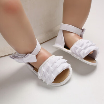 

Summer Baby Girls Bowknot Design Shoes Sandals Breathable Anti-Slip Soft Soled Shoes Princess Shoes