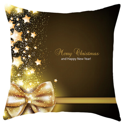 

Tailored Merry Christmas Short Plush Pillowcase Sofa Pad Set Home Decoration 18x18 Inch