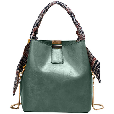 

Tailored 2019 New Solid Color Handbag Portable Bucket Bag Simple Shoulder Messenger Bag
