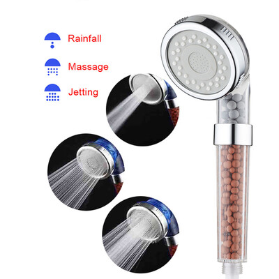 

Siaonvr Adjustable Filter Shower Head Water Purifier Shower Special Shower Silver