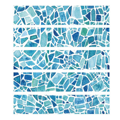 

5pcs Baroque Style Vintage Square Self Adhesive Waterproof Tile Stickers