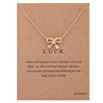 

With Card Alloy Key Star Infinity Love Horse Drop Gold-color Shorts Clavicle Chains Fashion Necklaces & Pendants Wholesale