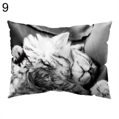 

Cat Pig Rabbit Leopard Pillow Case Cushion Cover Sofa Bed Car Cafe Office Decor