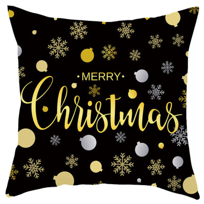 

Tailored Merry Christmas Short Plush Pillowcase Sofa Pad Set Home Decoration 18x18 Inch