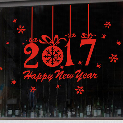 

〖Follure〗New Year 2017 Merry Christmas Wall Sticker Home Shop Windows Decals Decor