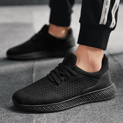 

Running shoes mens lightweight casual mens shoes fashion flying woven mesh shoes breathable large size breathable trend men