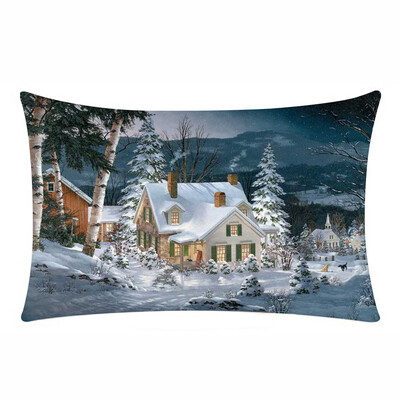 

〖Follure〗Merry Christmas Rectangle Cushion Cover Throw Pillow Case Pillowcase