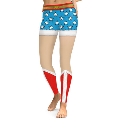 

Tailored Women Xmas Merry Christmas Skinny Elastic Print Fitted Leggings Pencil Pants