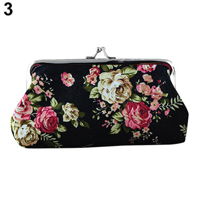 

Womens Coin Purse Money Bag Case Wallet Keys Card Pouch Big Flower Pattern Hasp