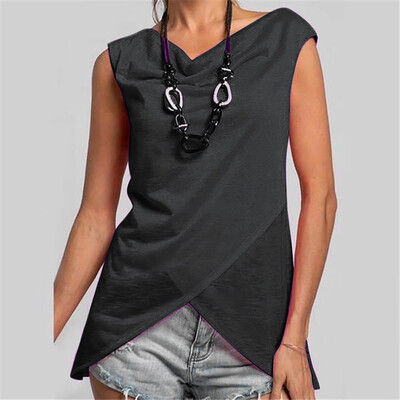 

Starmoon Women Summer Sexy Fashion Casual Sleeveless Tank Tops Solid Color Shirt