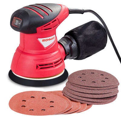 

5" Palm Random Orbit Sander with Dust Collector&Sandpapers
