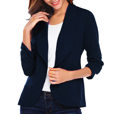 

Toponeto Fashion Women OL Style Three Quarter Sleeve Blazer Elegant Slim Suit Coat