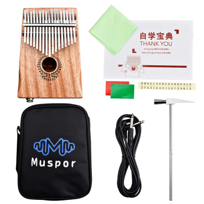 

17 Keys Kalimba African Solid Mahogany Thumb Finger Piano Wood Kalimba Portable Musical Instrument