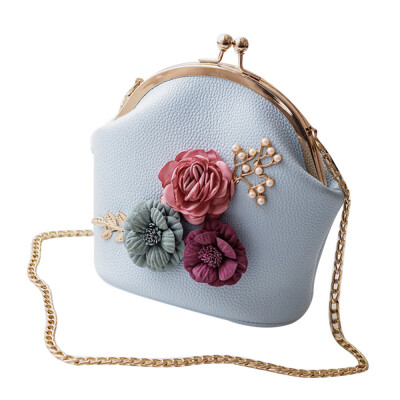 

Tailored Women Fashion Handbag Shoulder Stereo Flowers Bag Small Tote Ladies Purse