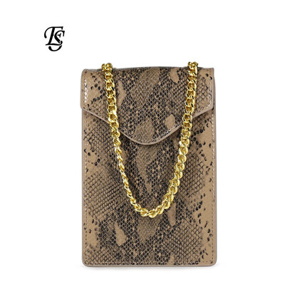 

ESHUNFA 2019 new mini mesh serpentine diagonal mobile phone bag trend chain handbags ESCX226 4332